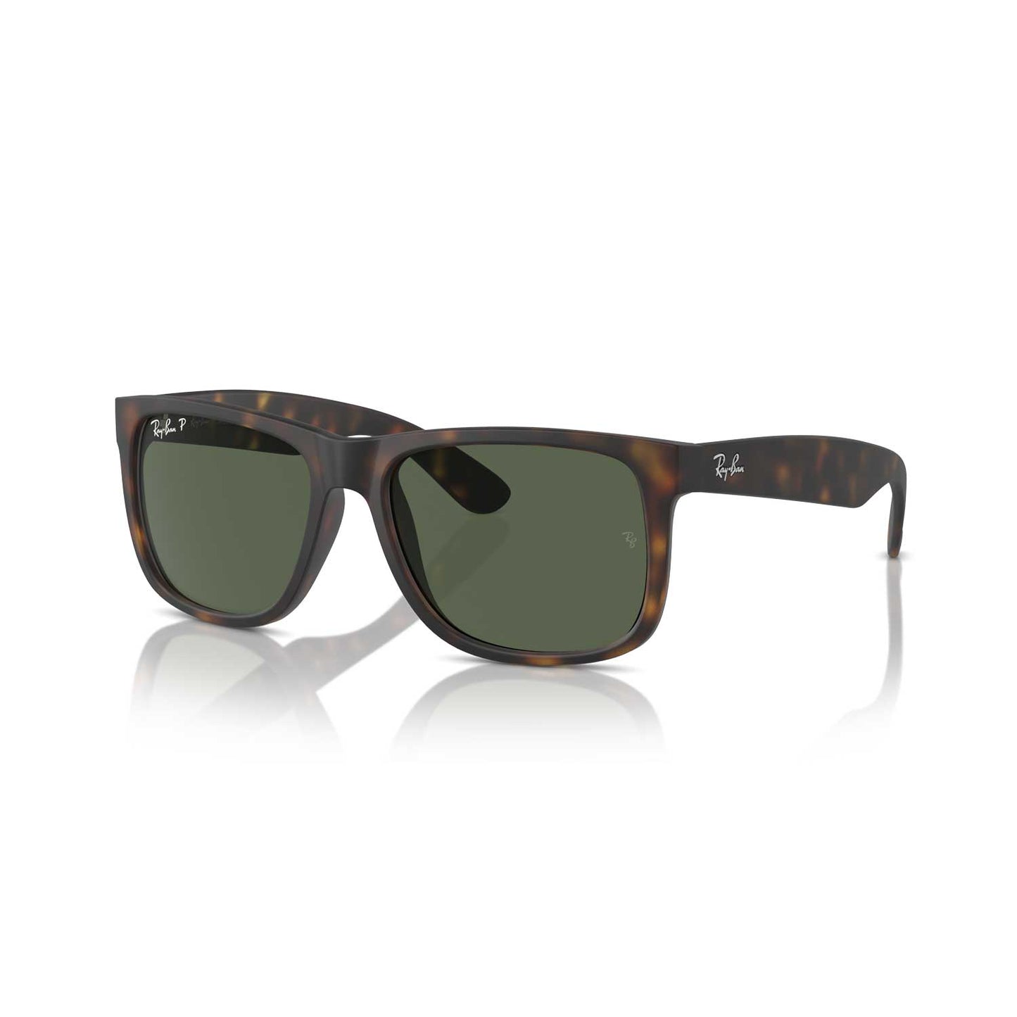 Ray-Ban RB4165 Justin Classic Polarized Sunglasses - Havana Frame - Green Lens