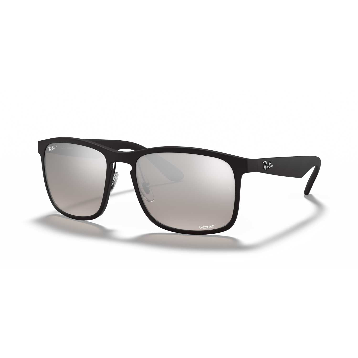Ray-Ban RB4264 Chromance Polarized Sunglasses - Matte Black Frame - Silver Lenses - BeachToBlvd