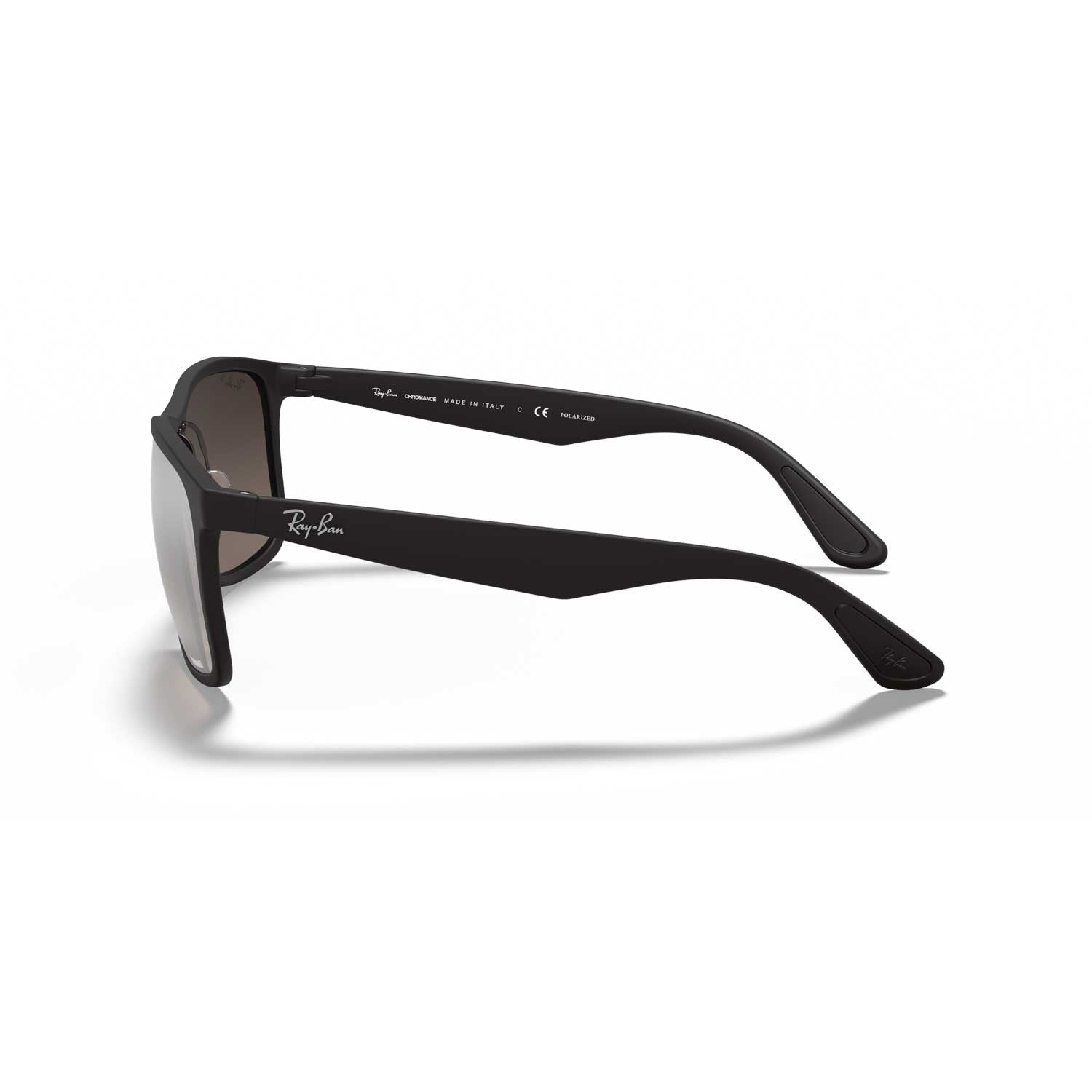 Ray-Ban RB4264 Chromance Polarized Sunglasses - Matte Black Frame - Silver Lenses - BeachToBlvd