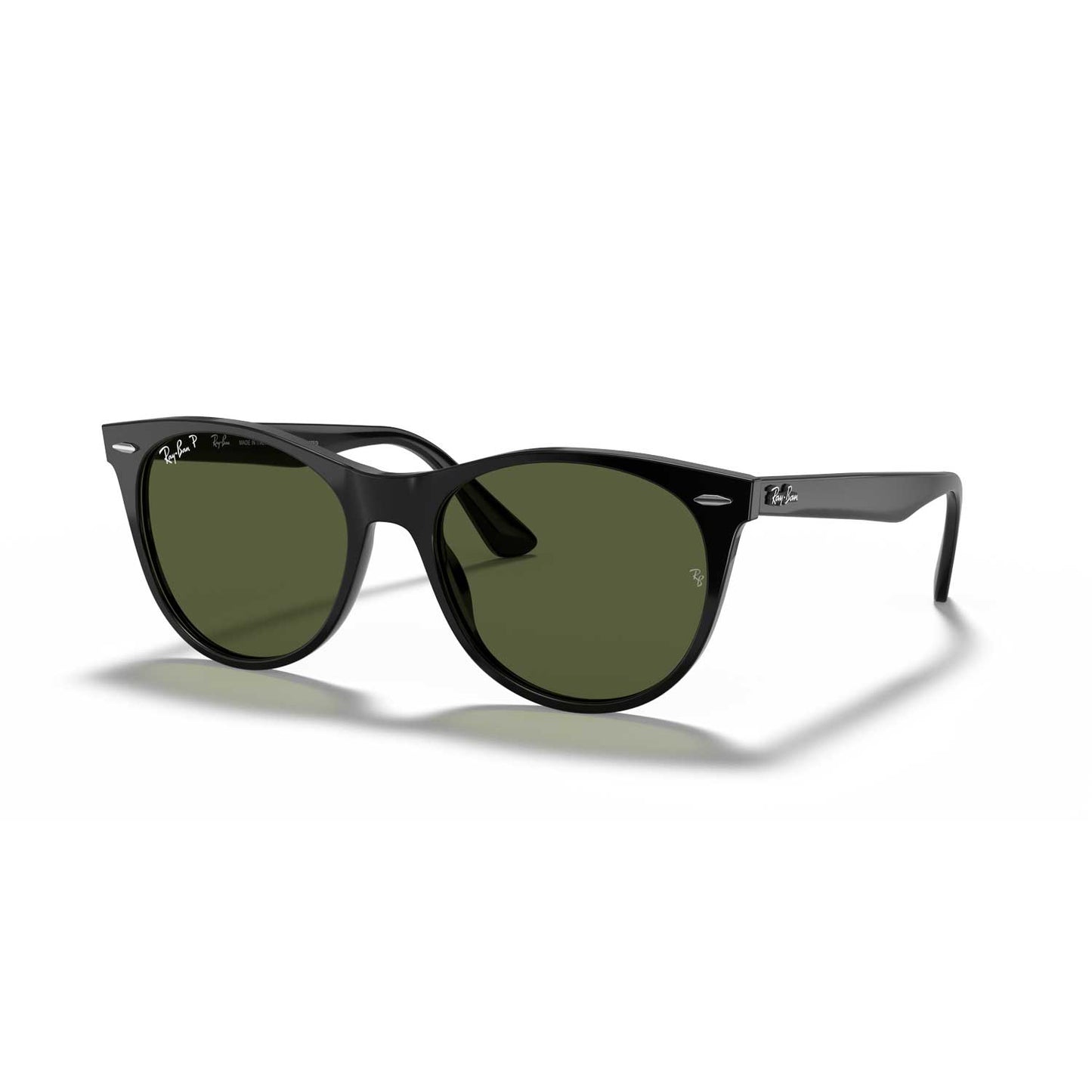 Ray-Ban Wayfarer II Classic Polarized Sunglasses - Black Frame \ Green Lenses
