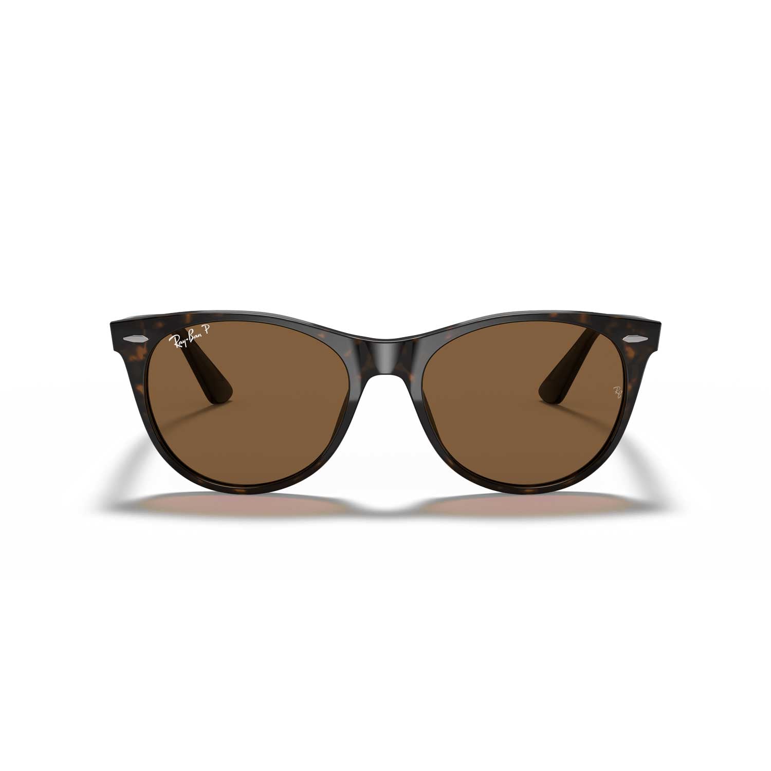 Ray-Ban Wayfarer II Polarized Sunglasses - Polished Havana Tortoise 55 mm Frame - Brown Lenses - BeachToBlvd