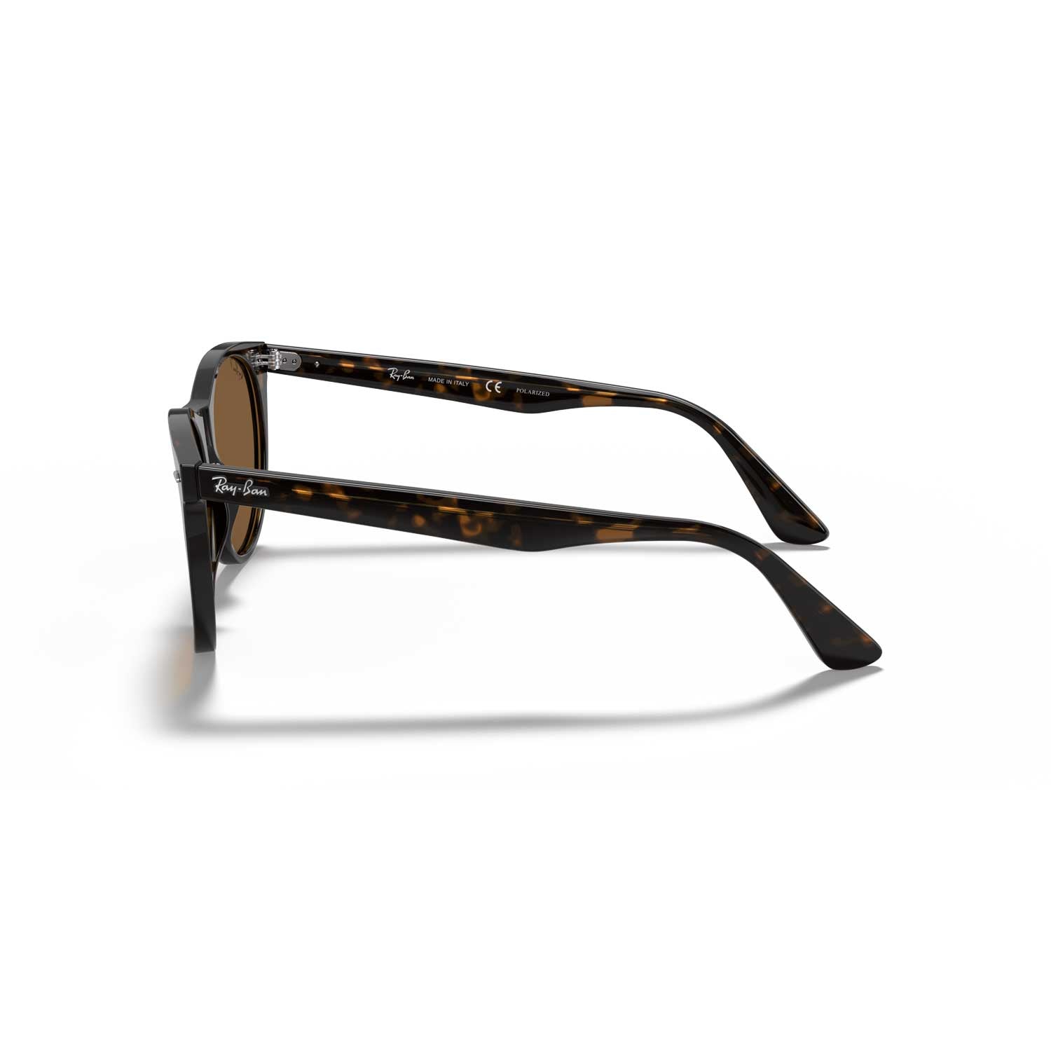 Ray-Ban Wayfarer II Polarized Sunglasses - Polished Havana Tortoise 55 mm Frame - Brown Lenses - BeachToBlvd