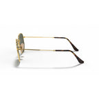Ray-Ban Hexagonal Flat Lenses Polarized Sunglasses - Gold Frame - Green Lenses - BeachToBlvd