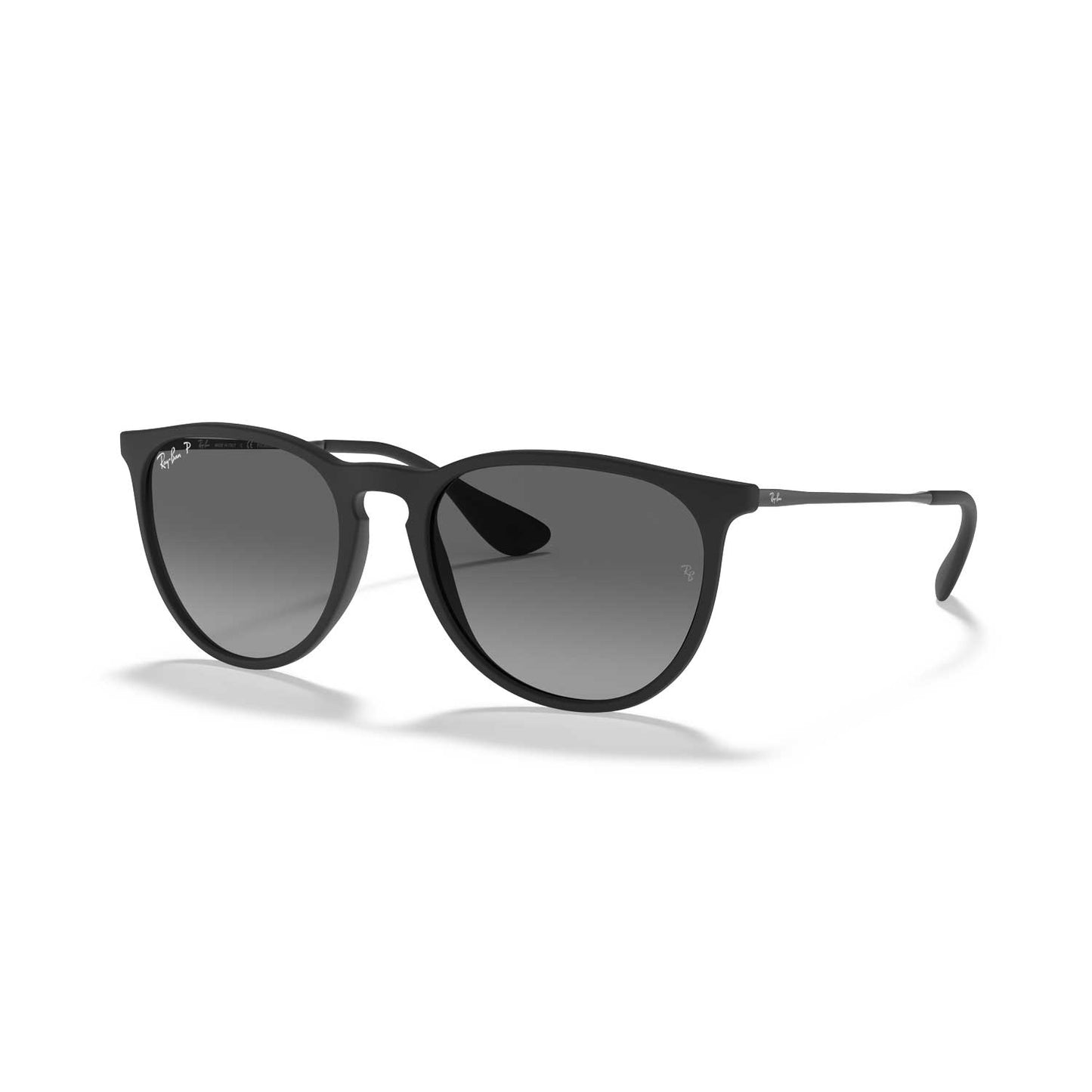 Ray-Ban Erika Color Mix Polarized Sunglasses - Matte Black Frame - Gray Lenses