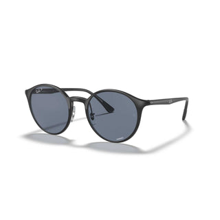 Ray-Ban Chromance Polarized Sunglasses - Polished Black Frame - Blue Lenses - BeachToBlvd