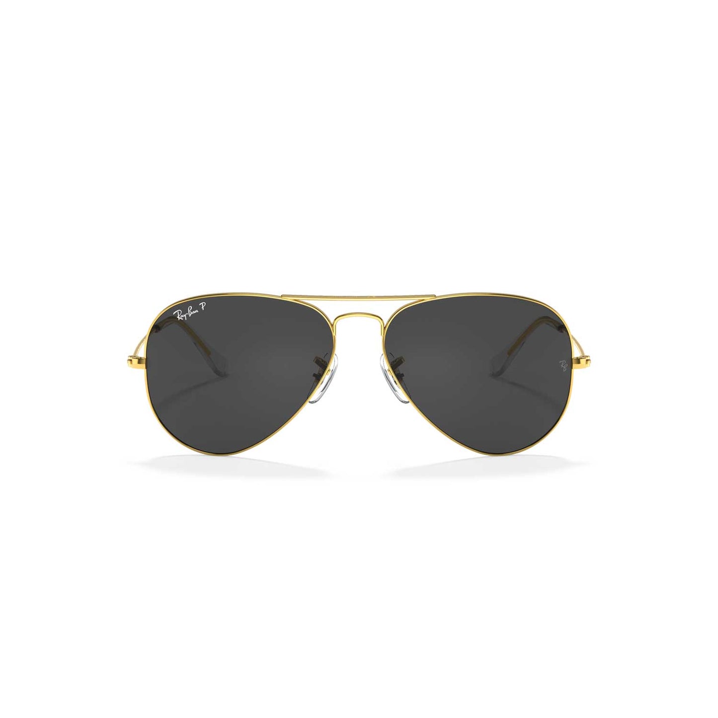 Ray-Ban Aviator Polarized Sunglasses - Legend Gold Frame - Black Lenses