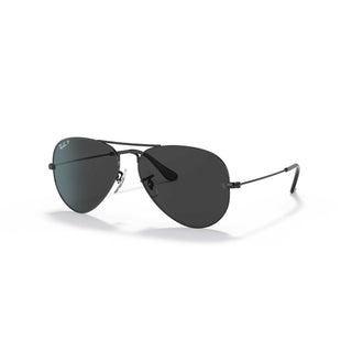 Ray-Ban Aviator Total Polarized Sunglasses - Black Frame - Black Lenses - BeachToBlvd