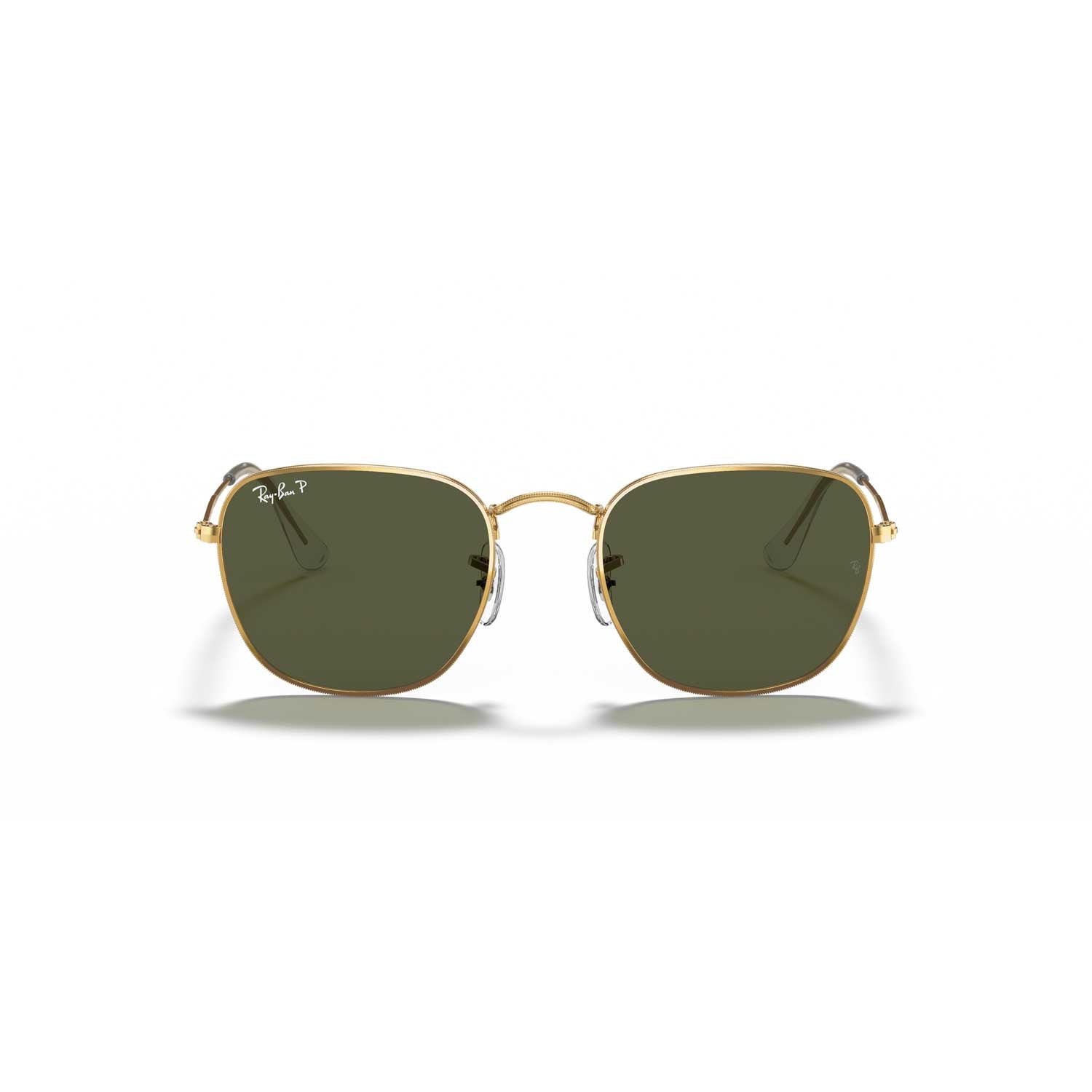 Ray-Ban Frank Polarized Sunglasses - Polished Gold Frame - Green Lens - BeachToBlvd