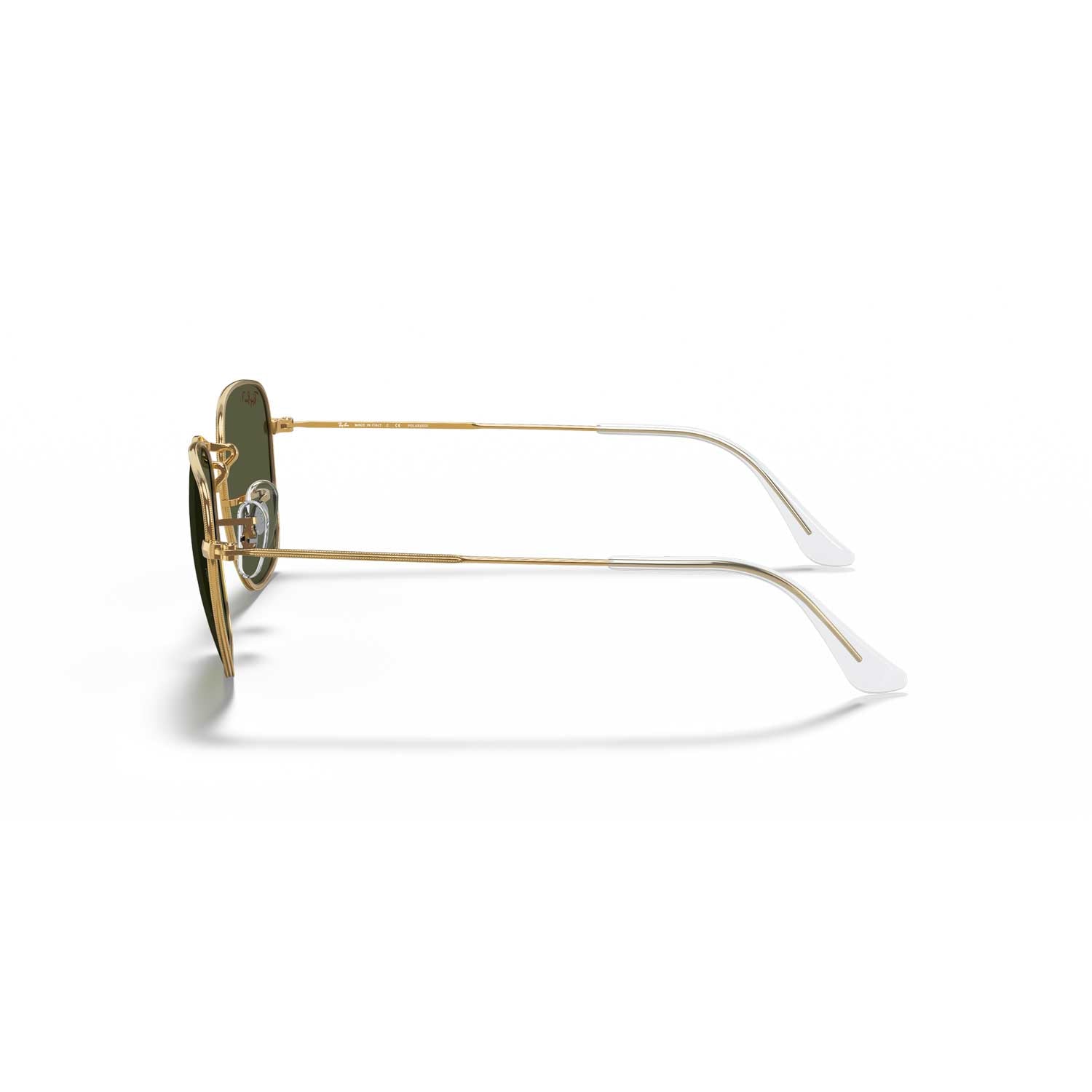 Ray-Ban Frank Polarized Sunglasses - Polished Gold Frame - Green Lens - BeachToBlvd