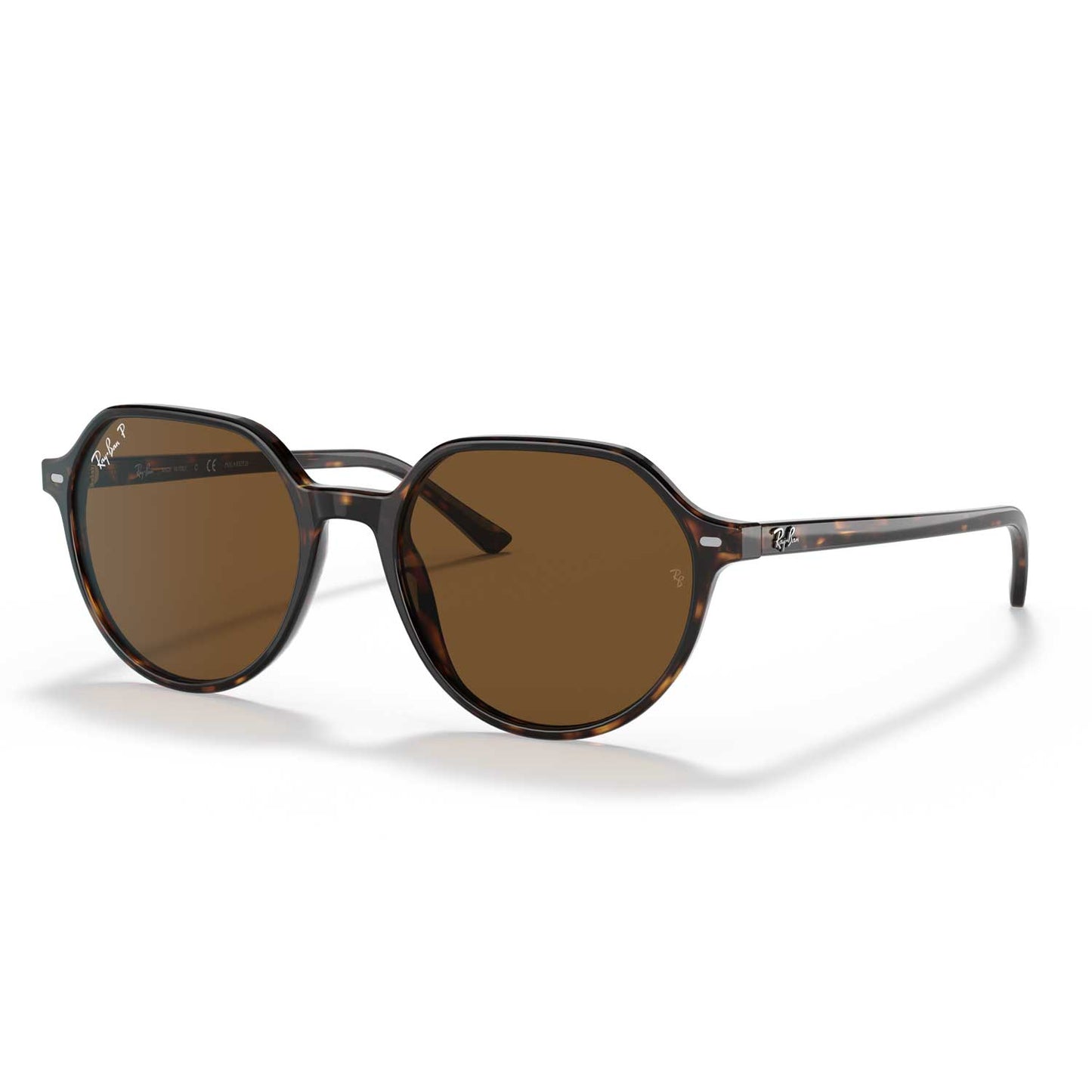 Ray-Ban 0RB2195 Thalia Polarized Sunglasses - Havana Frame \ B-15 Brown Lens