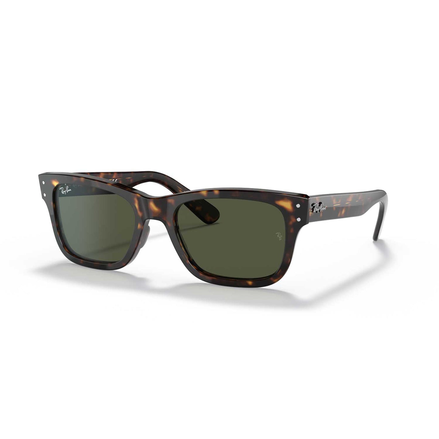 Ray-Ban Burbank Sunglasses - Havana Frame - Green Lenses