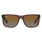 Ray-Ban Justin Classic Sunglasses - Polished Transparent Dark Brown Frame - Brown Lenses - BeachToBlvd