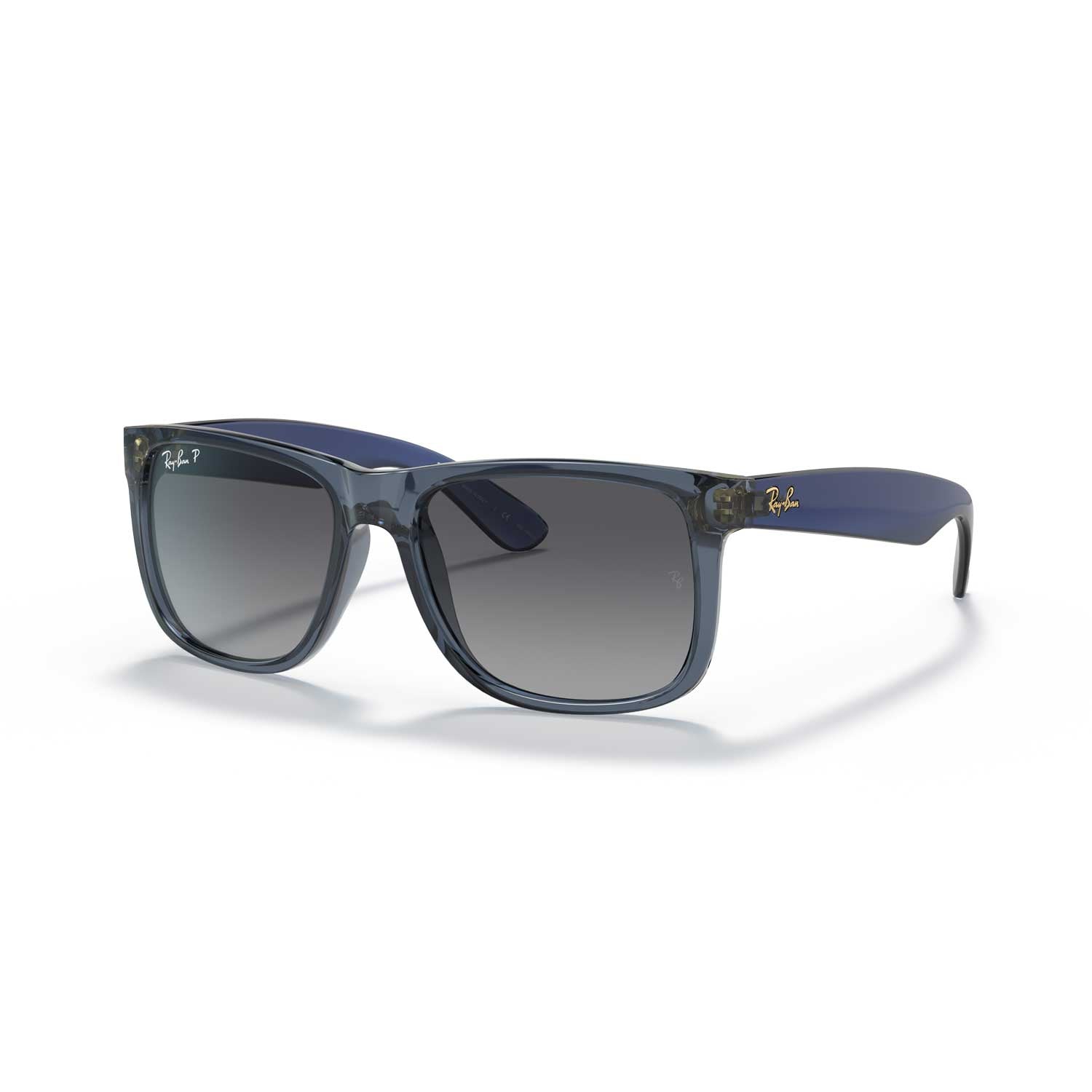 Ray-Ban Justin Polarized Sunglasses - Transparent Blue Frame \ Gray Lens