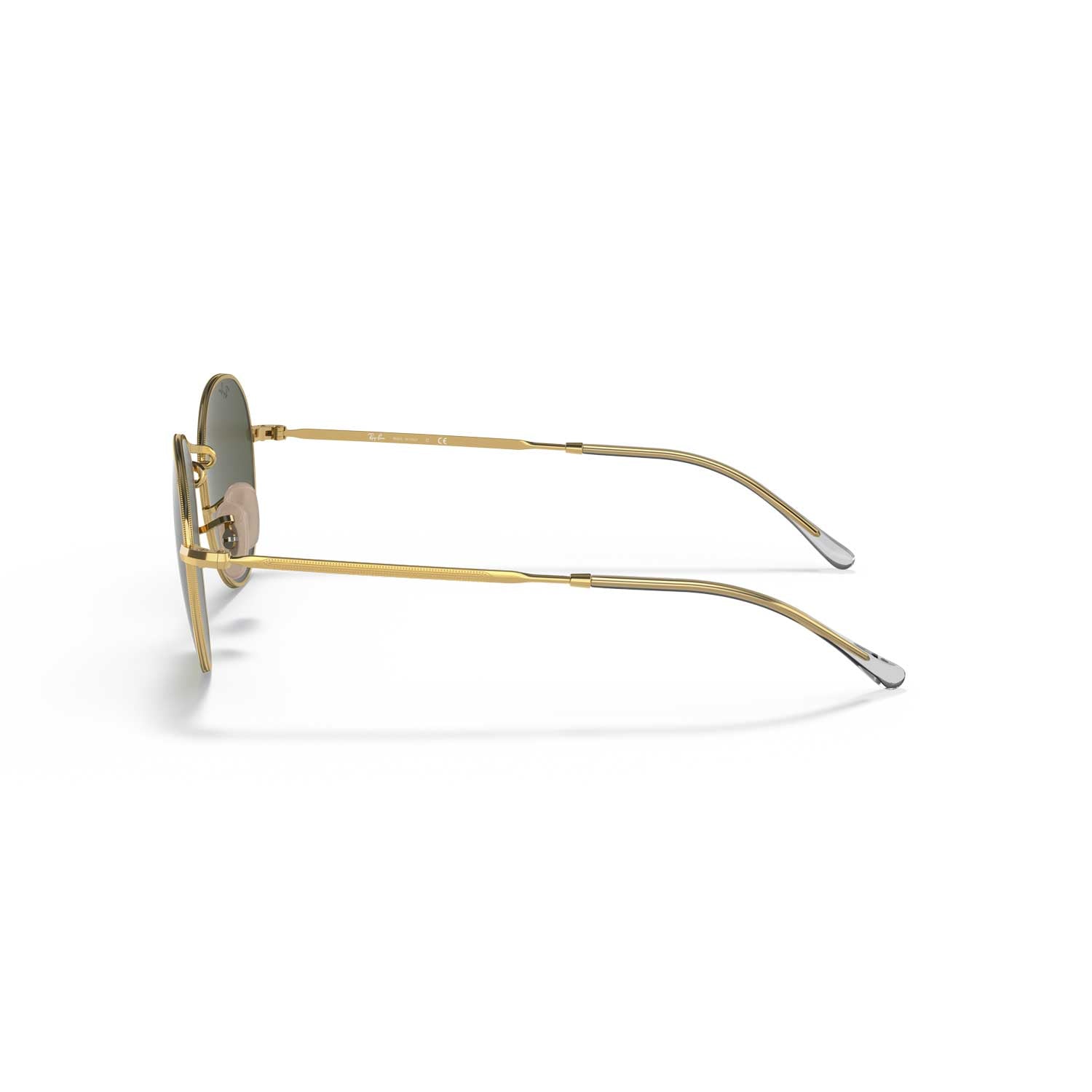 Ray-Ban David Round Sunglasses - Polished Gold Frame - Green Lenses - BeachToBlvd