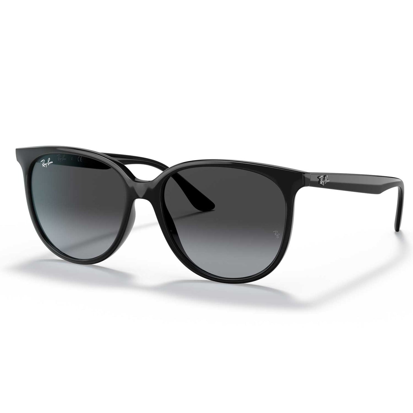 Ray-Ban RB4378 Sunglasses - Polished Black Frame / Dark Green Lens