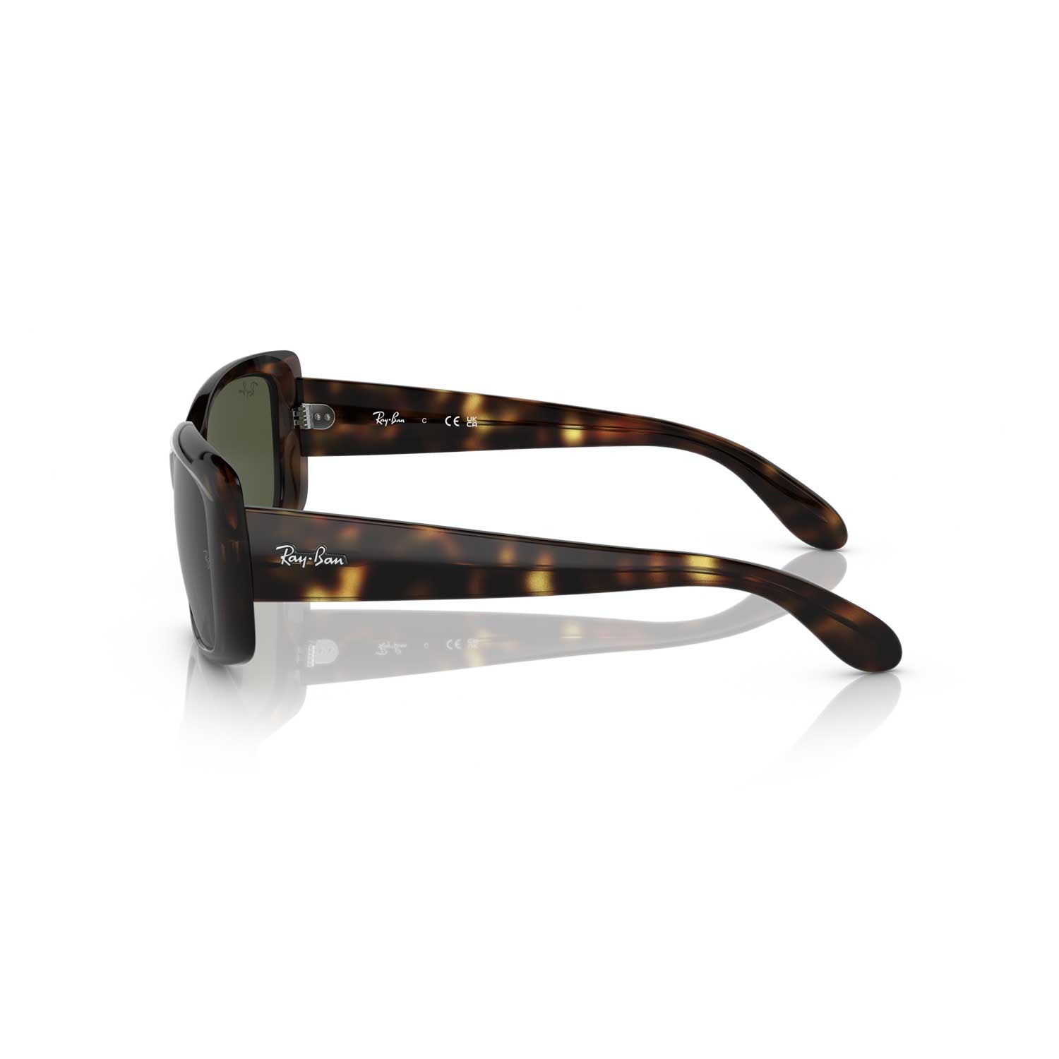 Ray-Ban RB4389 Sunglasses - Polished Havana Frame - Green Lenses - BeachToBlvd