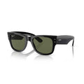 Ray-Ban Mega Wayfarer Polarized Sunglasses - Polished Black Frame - Green Lenses - BeachToBlvd