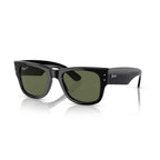 Ray-Ban Mega Wayfarer Polarized Sunglasses - Polished Black Frame - Green Lenses - BeachToBlvd