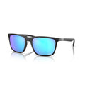 Ray-Ban RB4385 Polarized Sunglasses - Matte Black Frame - Blue Lenses - BeachToBlvd
