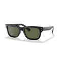 Ray-Ban Burbank Polarized 58 mm Sunglasses - Black Frame - Green Lenses - BeachToBlvd