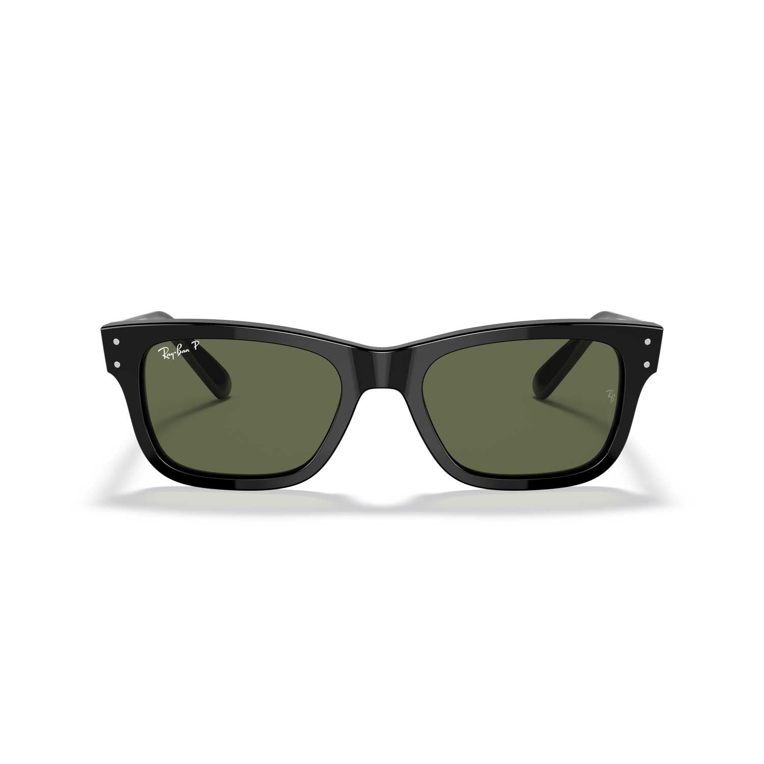 Ray-Ban Burbank Polarized 58 mm Sunglasses - Black Frame - Green Lenses - BeachToBlvd
