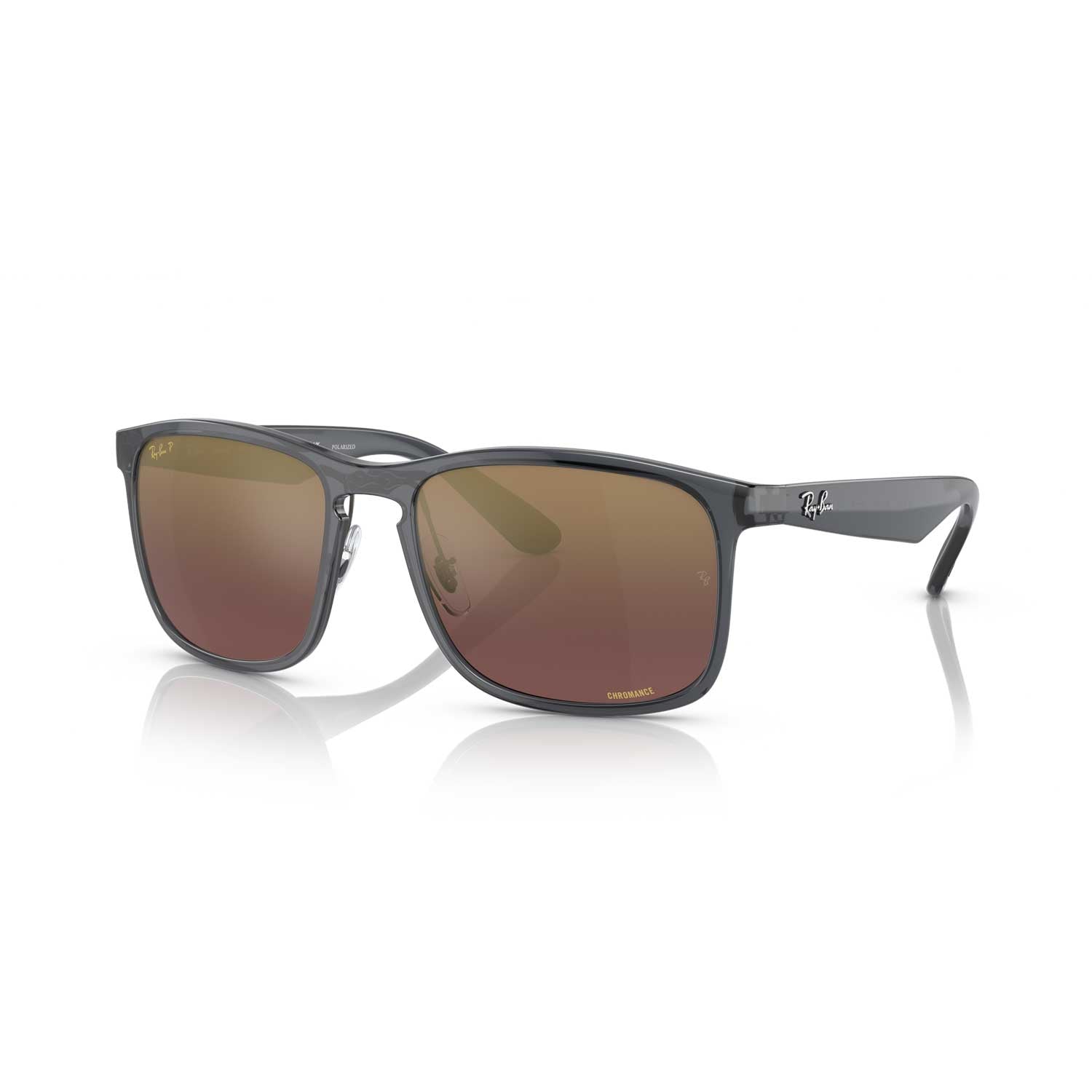 Ray-Ban RB4264 Chromance Polarized Sunglasses - Polished Grey Frame - Purple Lenses - BeachToBlvd