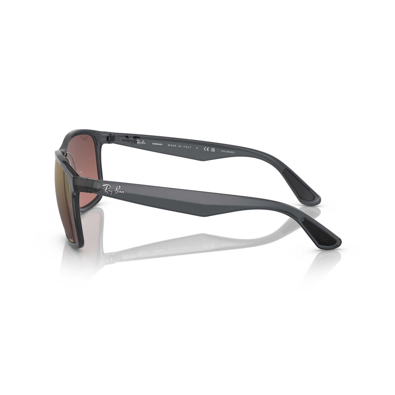 Ray-Ban RB4264 Chromance Polarized Sunglasses - Polished Grey Frame - Purple Lenses - BeachToBlvd