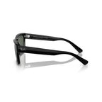 Ray-Ban Warren Bio Based Sunglasses - Polished Black Frame - Green Lenses - BeachToBlvd