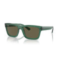Ray-Ban Warren Bio Based Sunglasses - Polished Transparent Green Frame - Brown Lenses - BeachToBlvd