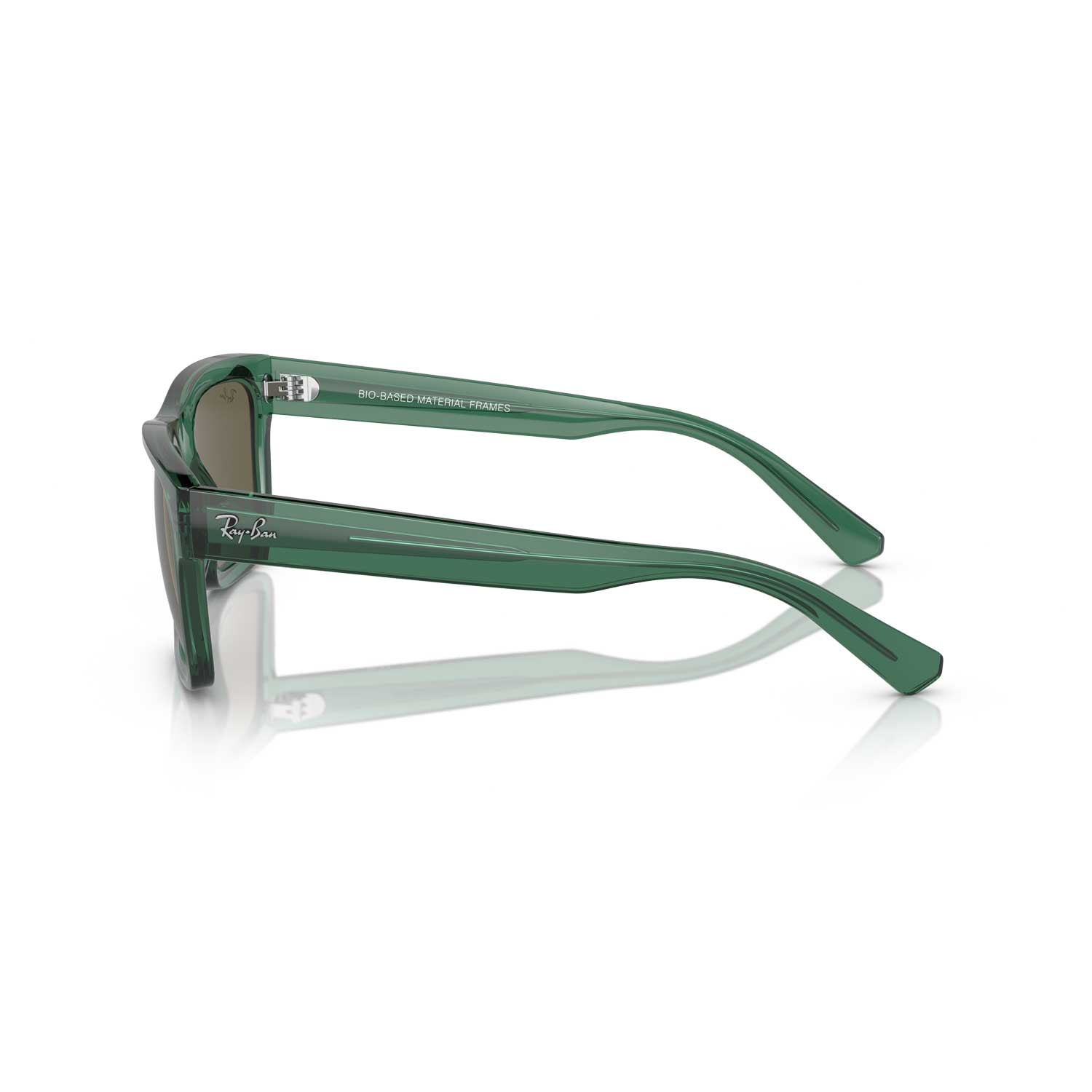 Ray-Ban Warren Bio Based Sunglasses - Polished Transparent Green Frame - Brown Lenses - BeachToBlvd