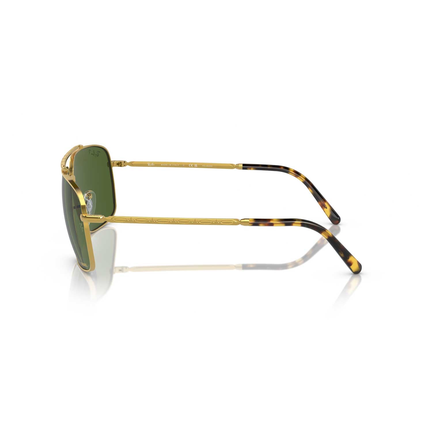Ray-Ban RB3796 Polarized Chromance Sunglasses - Gold Frame / Dark Green Lens - BeachToBlvd