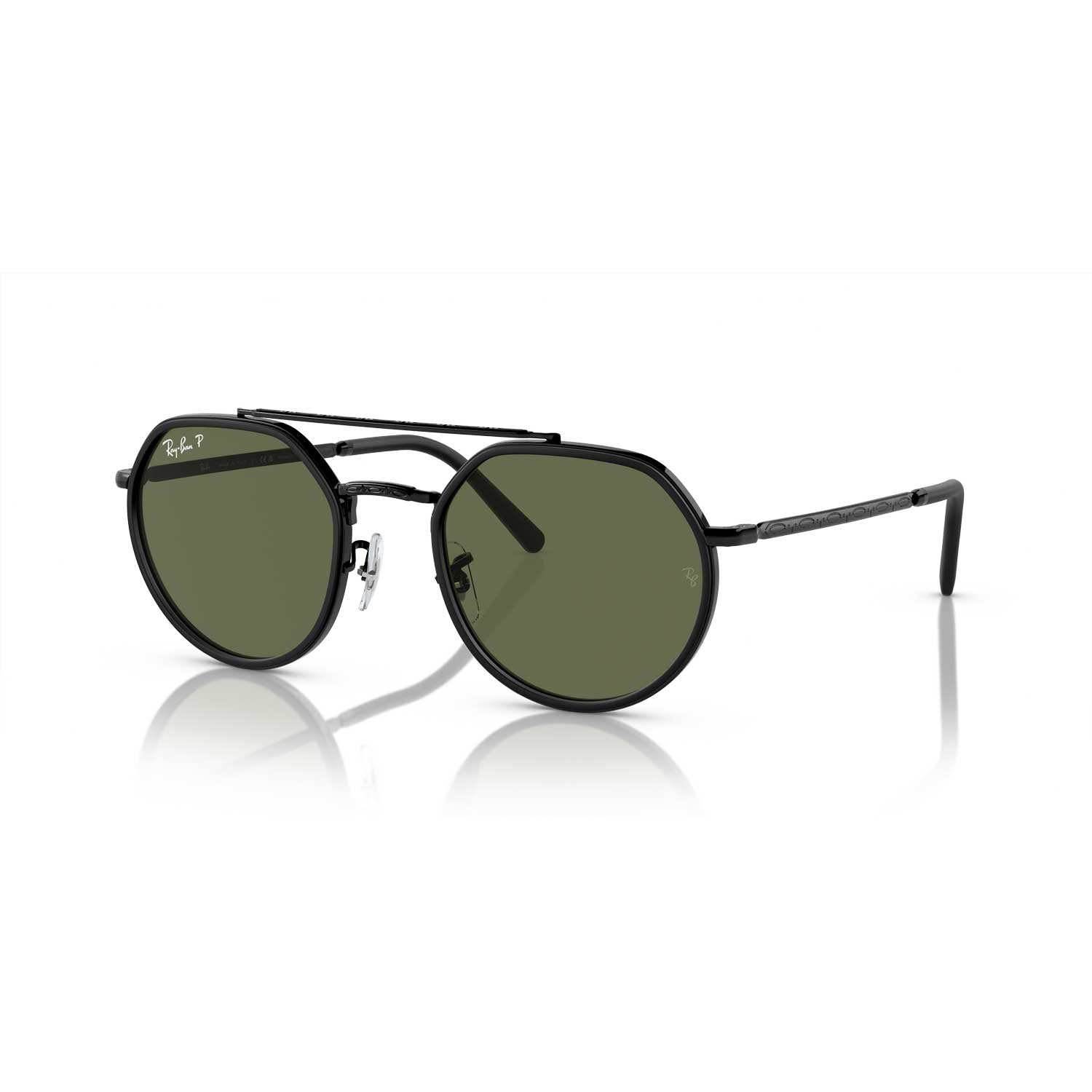 Ray-Ban RB3765 Polarized Sunglasses - Black Frame / Green Classic Lens - BeachToBlvd