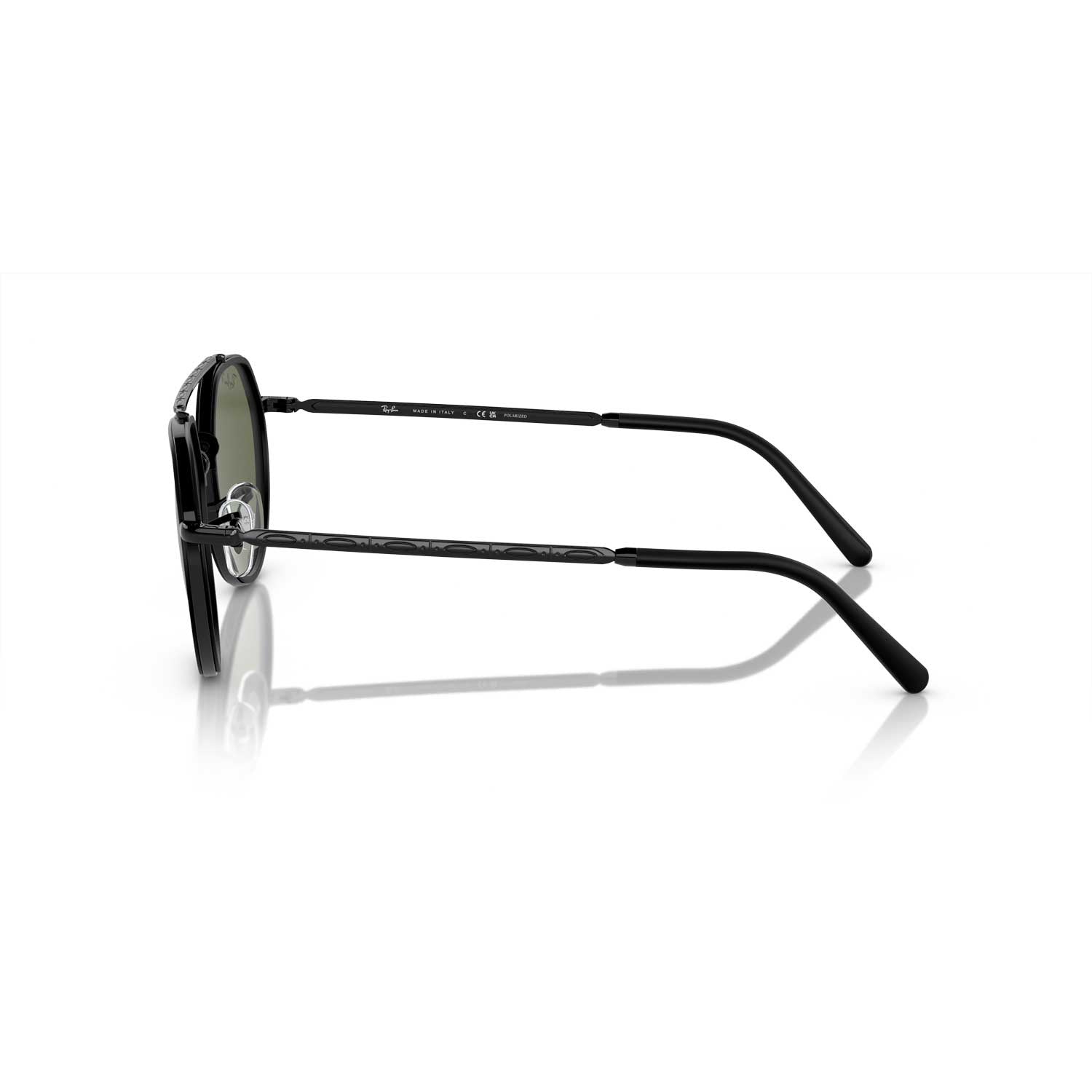 Ray-Ban RB3765 Polarized Sunglasses - Black Frame / Green Classic Lens - BeachToBlvd