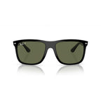 Ray-Ban Boyfriend Two Polarized Sunglasses - Polished Black Frame - Green Lenses - BeachToBlvd