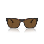 Ray-Ban RB4428 Square Polarized Sunglasses - Matte Havana Frame / Brown Lenses - BeachToBlvd