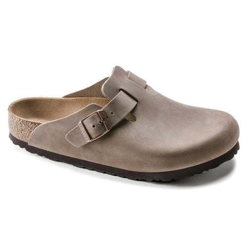 Birkenstock Boston Oiled Leather Sandals - Tobacco Brown - BeachToBlvd