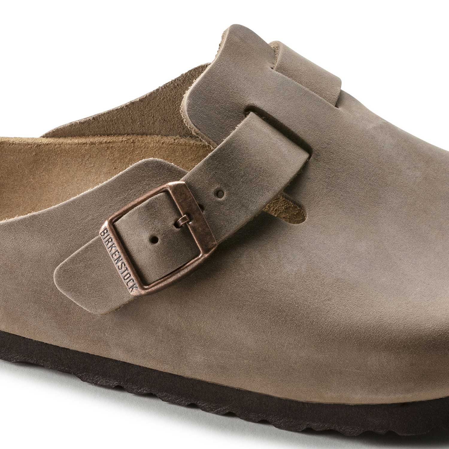 Birkenstock Boston Oiled Leather Sandals - Tobacco Brown - BeachToBlvd