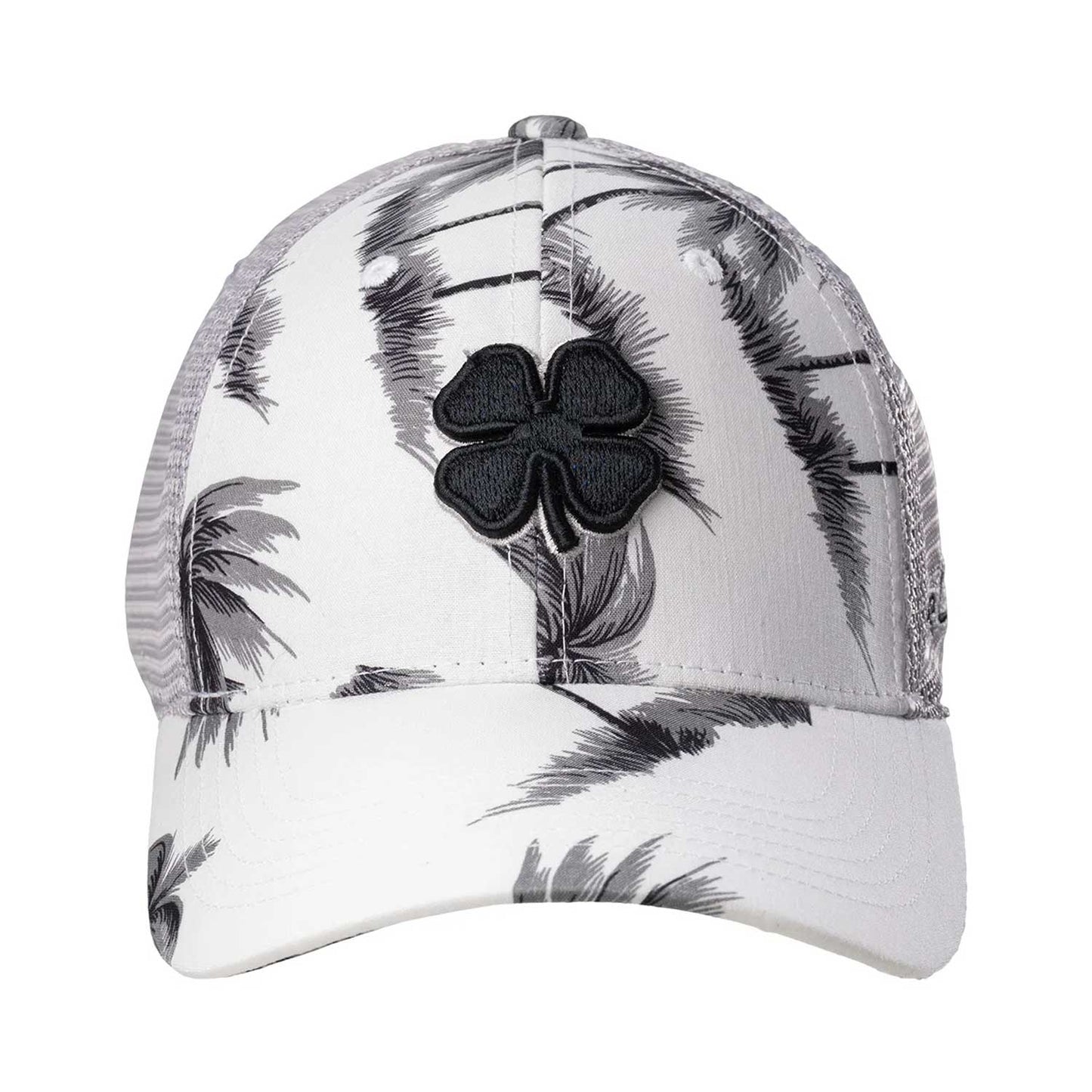 Black Clover Island Luck 9 Snapback Hat - Gray \ White Tropical Print