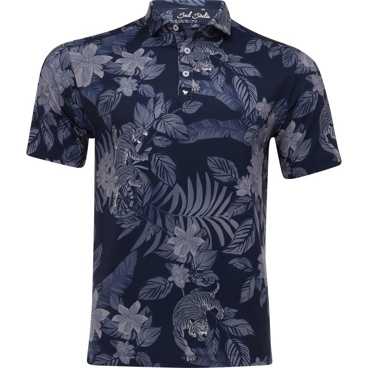 Bad Birdie Crouching Tiger Men's Core Polo Shirt - Navy – BeachToBlvd