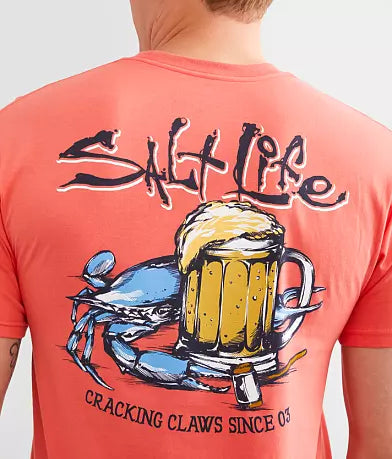SALT LIFE Bushel N Beer T-Shirt LIGHT GREY HEATHER - BeachToBlvd