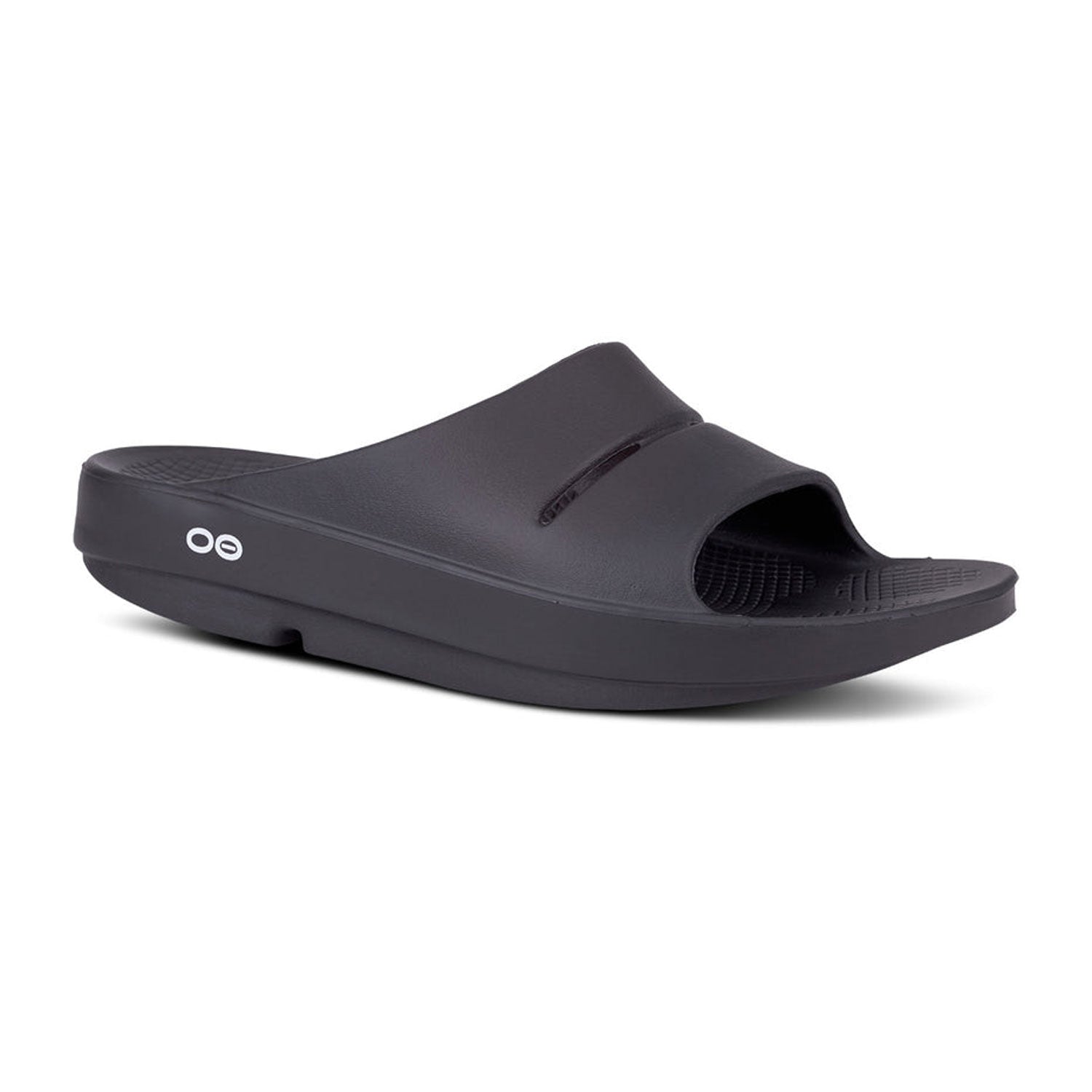 OOFOS - Unisex OOahh Sport - Post Run Recovery Slide Sandal - Black - BeachToBlvd