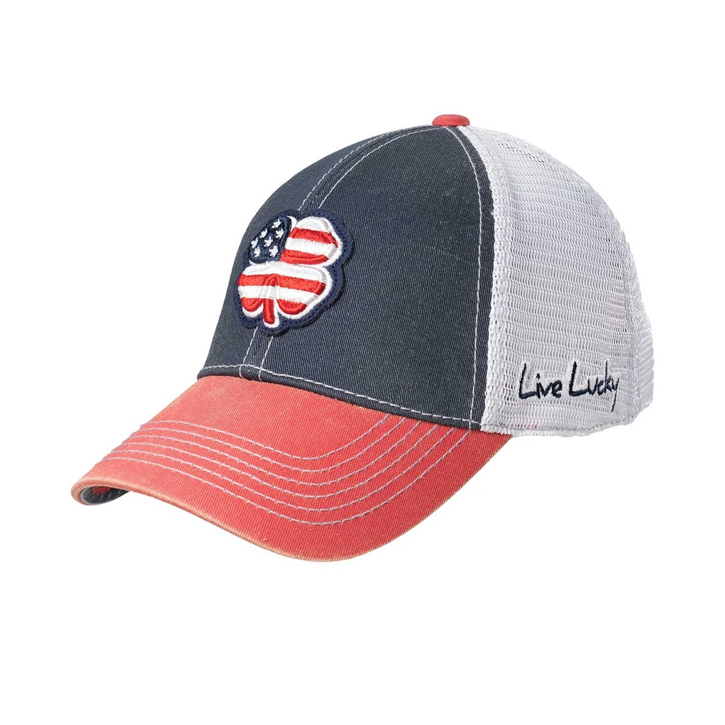 Black Clover USA 2T Vintage Snapback Hat - Red, White and Blue