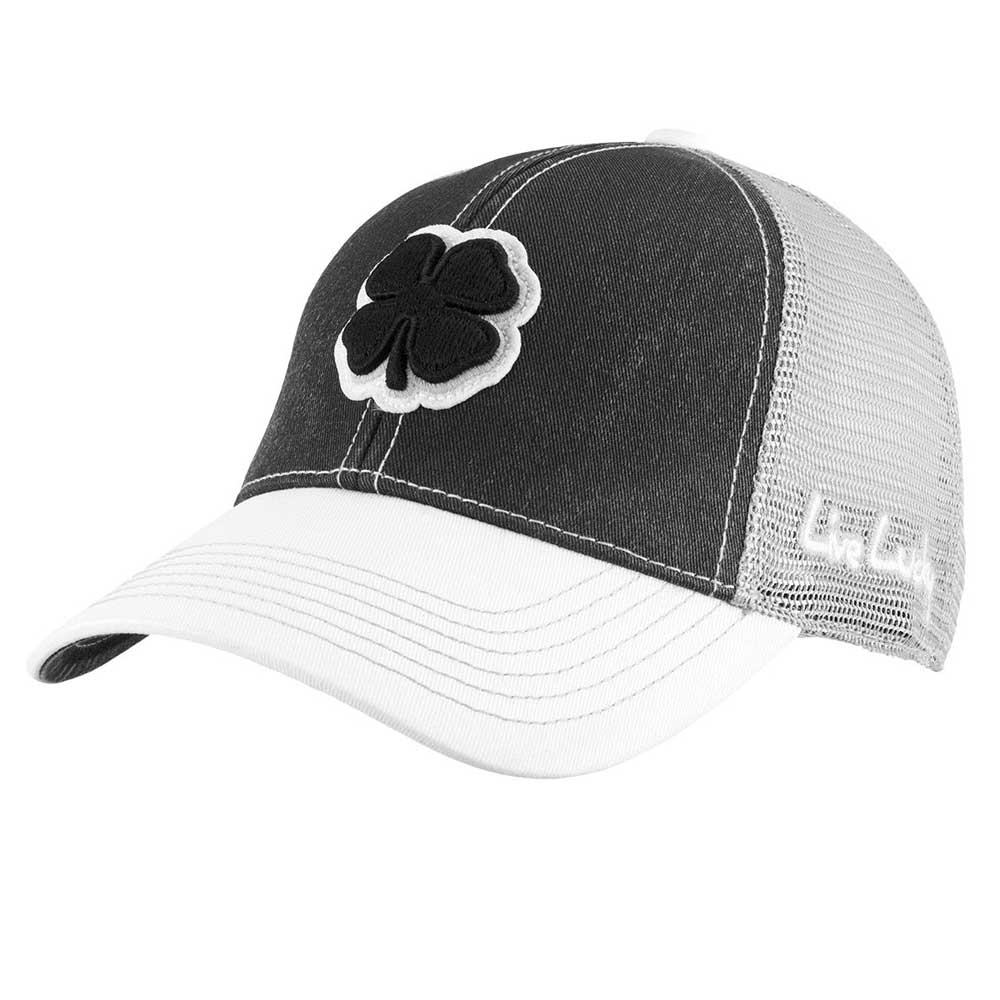 Black Clover Two Tone Vintage 21 Snapback Hat - Black\White