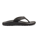 Olukai Ohana Men's Beach Sandals - Black \ Dark Shadow - BeachToBlvd