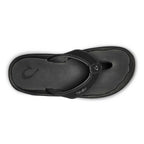 Olukai Ohana Men's Beach Sandals - Black \ Dark Shadow - BeachToBlvd
