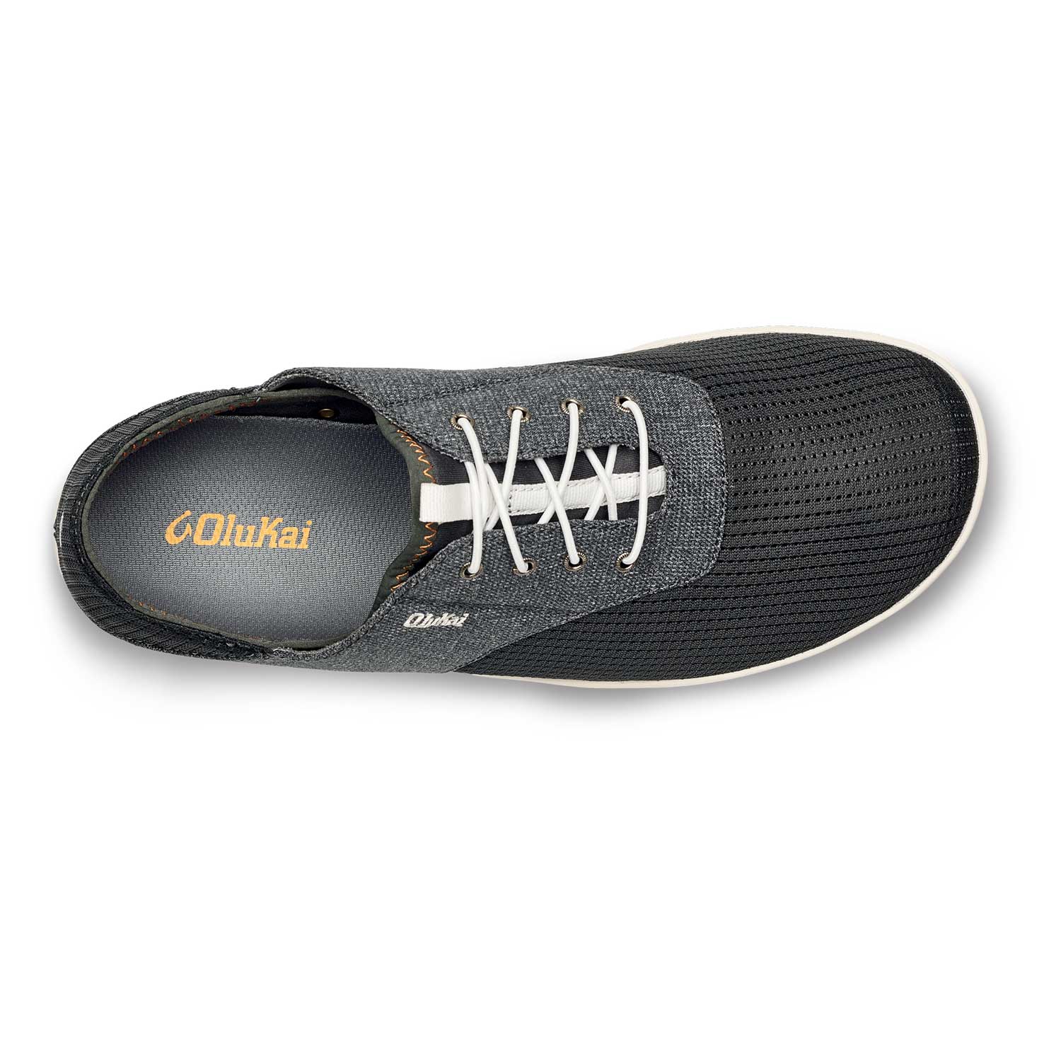 Olukai Nohea Moku Men's Boat Shoes - Dark Shadow - BeachToBlvd