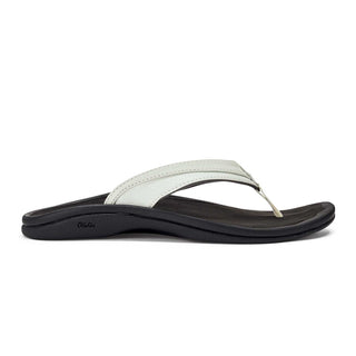 Olukai Ohana Women's Beach Sandals - White / Black - BeachToBlvd