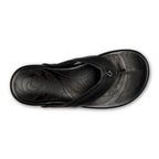 Olukai Hiapo Men's Leather Beach Sandals Lava Rock - BeachToBlvd