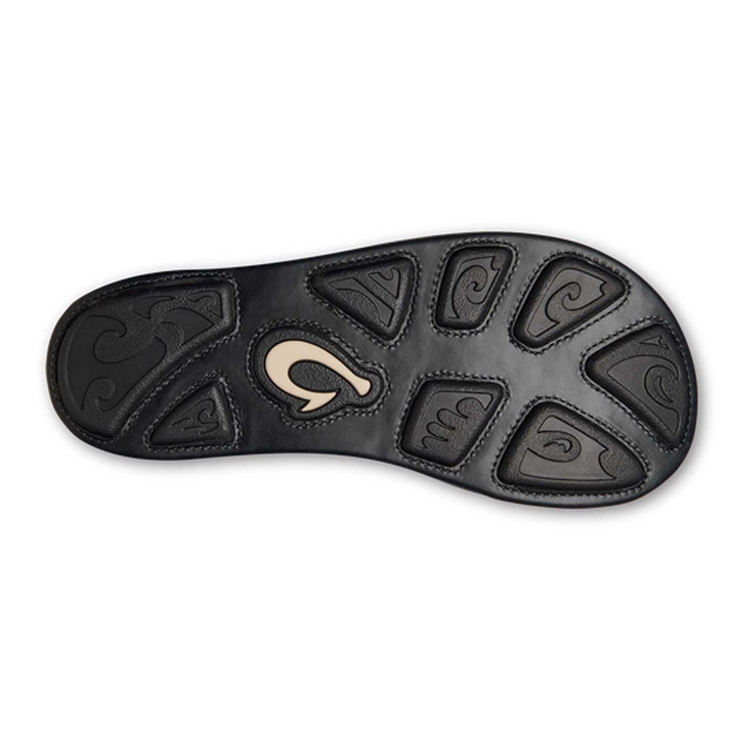 Olukai Hiapo Men's Leather Beach Sandals Lava Rock - BeachToBlvd