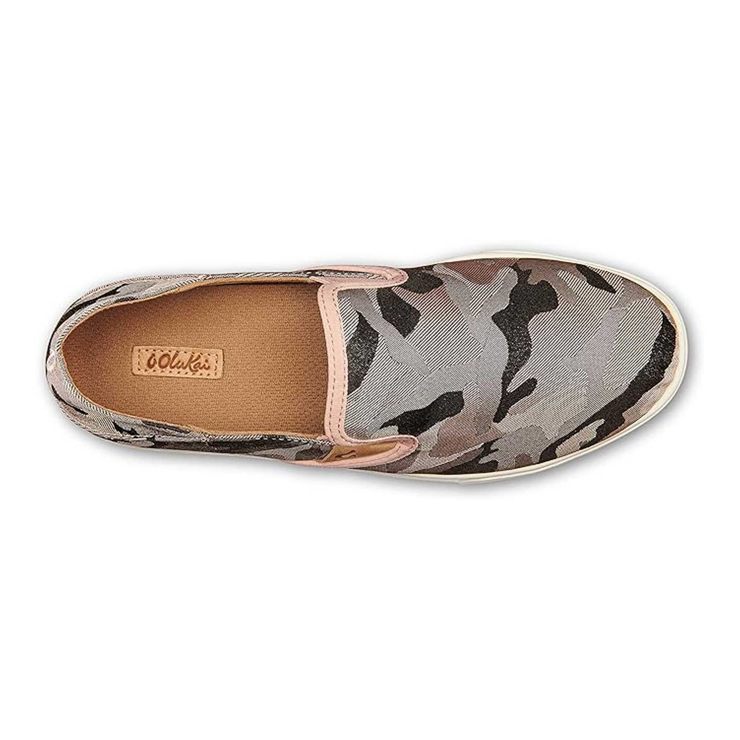 Olukai Pehuea Pa'i Slip-On Women's Sneakers - Soft Pink / Ke Au Camo - BeachToBlvd